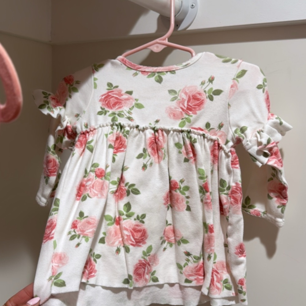 Floral Mud Pie Long Sleeve Baby Dress
